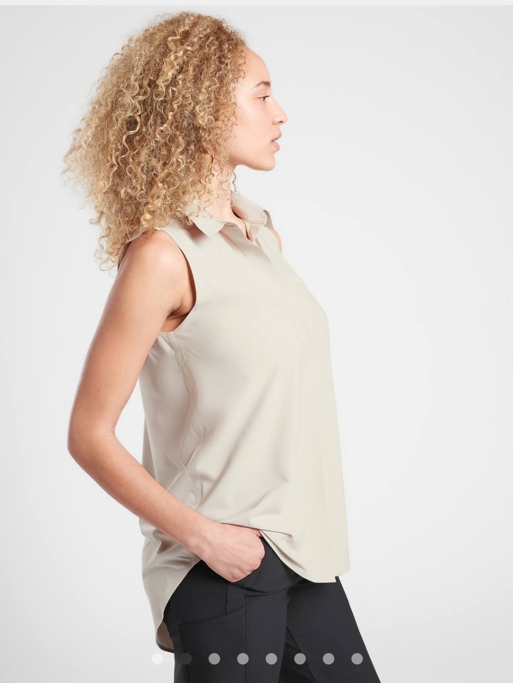 Athleta Urbanite Top Size Small Beige / Stone - Picture 5 of 9